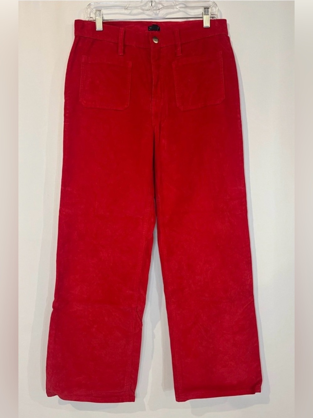 J.Crew NWOT Tall Sailor slim-wide pant in stretch corduroy in red - Picture 6 of 8